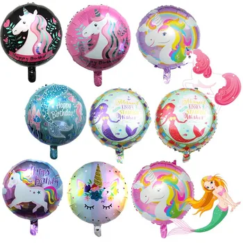 1 PC18 Collu Unicorn Sirēna, Folija gaisa Balons, Kāzas, Dzimšanas dienas, Bērnu Dušas, Dzimšanas dienas Hēlija Piepūšamās Globos Unicorn Puse Piegāde