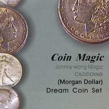 Sapnis Monētas, kas Johnny Wong (Morgan Dolāru), Burvju Triki, Monēta, Šķiet, Pazūd Lidojumu Magia Burvis Slēgt Ilūziju, Veidojums,