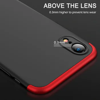 360 Grādu DATORA Matēts Tālrunis Lietā Par iPhone 11 6S 6, Plus 7 8 Plus Pilnībā Segtu Triecienizturīgs Apvalks iPhone X XR XS Max 11 Pro Gadījumos