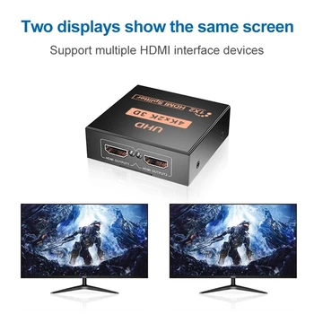 4K HDMI Splitter 1 4 No HDCP Video HDMI Sadalītāja Komutatoru 1X16 1X8 Sadalītājs 1 2 no 1080P Duālais Displejs HDTV PS5 Xbox