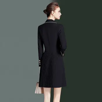 High-end eleganta sieviešu kleita jaunu modes temperaments rudens ir 2021. sieviešu pogu, kleita uzvalks