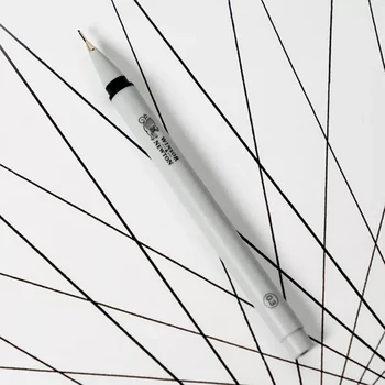 Winsor&Newton Melno Krāsu Pildspalva Fineliner 0.1/0.3/0.5/0.8/1.0 mm, zīmējumu, dizaina Pildspalvu, Ūdensizturīgu tintes