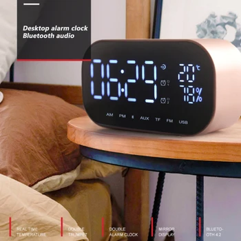 Bluetooth 4.2 Mūzikas Smart Modinātājs Ar Skaļruni Dual Alarm Clock Portatīvo Pulkstenis 3 Vieglumu Guļamistabai Pētījums Mājas Dekoru