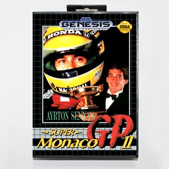 Ayrton Senna ir Super Monako GP II Iepakotās Versijas 16 biti MD Spēles Karti Sega MegaDrive Sega Genesis Sistēmai