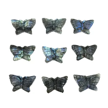Dabas Krāsains Labradorīts Akmens Butterfly Fairy Roku Cirsts Un Pulēta Kristāls-Dārgakmens Mājas Apdare Kolekcija