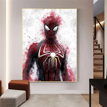 Amazing Spider-Man Komiksu Audekls Marvel Supervaroņu Mūsdienu Druka Plakāti, Glezniecība, guļamistabu Mājas Cuadros Dekoru estētisko