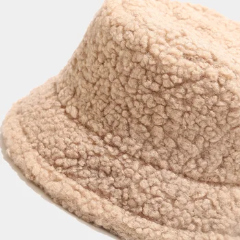 Jēra Mākslīgās Kažokādas Spaiņa Cepuri Ziemā Silts Teddy Samta Cepures Cepures Sievietēm Lady Āra Panamas Zvejnieks Cepure
