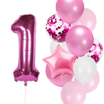 12pcs numuru baloni set baby boy meitene, dzimšanas dienas svinības rotājumus bērniem 40inch numuru balonu bērnu dušas folija numuru baloon