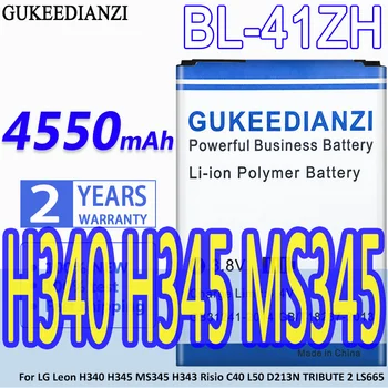 BL-41ZH Akumulatoru LG Leon H340 H345 MS345 H343 Risio C40 L50 D213N VELTĪJUMS 2 LS665 Smart Tālrunis, Uzlādējamā Akumulatora 4550mAh