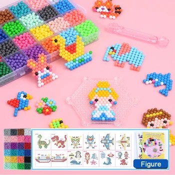 Kastes Iepakotas Aqua Pērles 3100pcs 24color/set ar accessary Rotaļlietas Bērniem Izglītības Smadzeņu Meitenes Zēni puzzle biezumu rotaļlietas