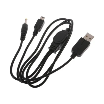 Black USB Ports Uzlādes Datu Kabelis SONY PSP 1000/2000/3000 Spēļu Konsole Lādētāja Jauda 2 in 1 USB Vads Vadu