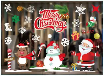 Priecīgus Ziemassvētkus Koka Logu, Sienas Uzlīmes, Ziemassvētku Dekori Mājās Ir 2021. Ziemassvētku Dāvanu 2022 Jaunā Gada Rotājumu Cristmas Noel