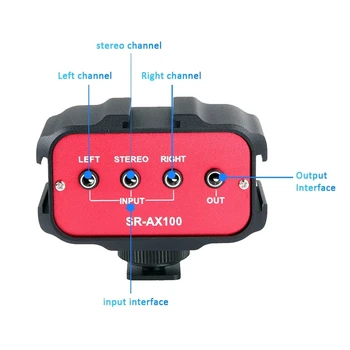Saramonic SR-AX100 Universāls Mikrofons Audio Adapteris, Pults ar Stereo & Dual Mono 3,5 mm Ieejas spoguļkameras & Videokameras