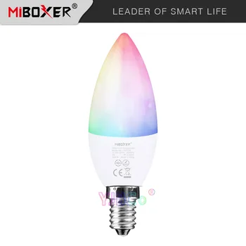 FUT108 Miboxer E14 4W LED Sveču Gaismā RGB+PKT Uzmanības centrā Spuldzes, lampas Guļamistabas telpu apgaismojums