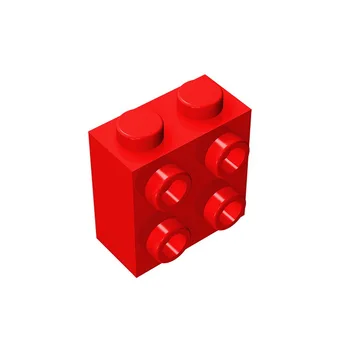 Celtniecības Bloki Technicalalal 1x2x1 Ķieģeļu ar četriem izciļņiem, no vienas puses, 10PCS Saderīgu Saliek Daļiņas Daļu Km 22885