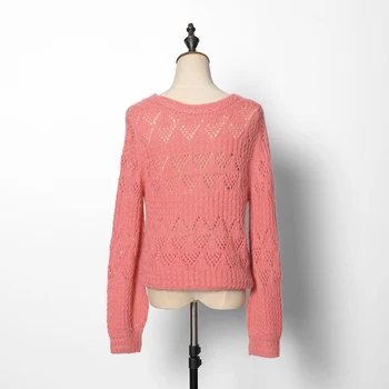 Gruzijas Mohēra Džemperis Sieviete Ilgi Puff Piedurknēm Dziļu V Veida Kakla Šiks Trikotāžas Džemperis Dāmas Rudens Ziemas Elegants Vintage Džemperis 2022