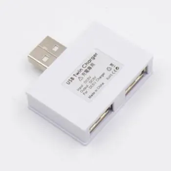 2 Porti Stabilu ABS Portatīvo Modes USB Centrmezglu, Sadalītāja Dvīņu Lādētāja Adapteri, Lai Tālruni, Tabletes Profesionālo Praktisko Mini Extender