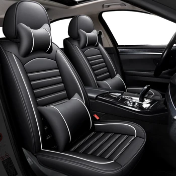 Pilns Pārklājums Ādas Automašīnu Sēdekļu Vāks VW GOLF Passat B6 B7 B8 Bora EOS Caddy Polo Jetta Jauno Beetle Auto Piederumi Auto Preces