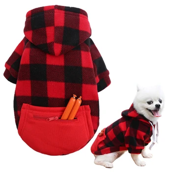 Ziemas Siltā Pet Suņu Apģērbu Pleds Drukāšanas Suns Hoodies Apģērbs par Mazu Suni Chihuahua Mopsis Džemperis Apģērbu Kucēnu, Kaķu Kažoka Jaka