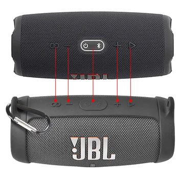 ZOPRORE Silikona Gadījumā Vāks JBL Maksas 5 Bluetooth Skaļruni, Ceļojumu Uzskaites Aizsardzības ar Pleca Siksnu un Karabīne