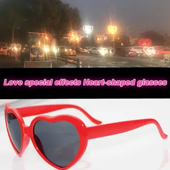1gb Mīlestības Sirds Formas specefekti Brilles Skatīties Uz Gaismas Izmaiņām Naktī Difrakcijas Brilles Sieviešu Modes Saulesbrilles