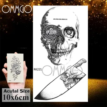 OMMGO Elektriskā Zivs, Bruņurupucis Akvarelis Pagaidu Tetovējumu Uzlīmes Ģeometriskā Delfīnu Elk Pasūtījuma Tetovējums Mākslas Rokas Viltus Tatoos Galvaskauss