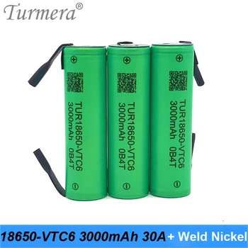 18650 VTC6 3000mAh Akumulators 30A Niķeļa pulveri un pastas Mīkstlodēšanai, lai Skrūvgriezi Elektrisko Urbi Akumulators 12V 16.8 V 18V, 25V un E-velosipēds, Izmantojiet Turmera