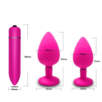 Iesācējs Silikona Anālais Plug Butt Plug Prostatas Massager Geju Produkta Mini Erotiska Bullet Vibrators Seksa Rotaļlietas Sievietēm, Vīriešiem, Pieaugušajiem 18