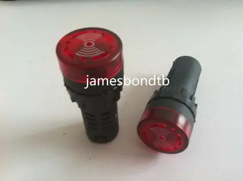 Vairumtirdzniecības 1GB 22mm Red Flash Svilpe Atskan Indikators AD16-22SM LED Indikators DC/AC12V,DC/AC24V,AC110V,AC220V
