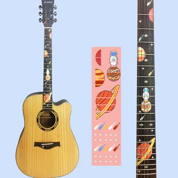 Radošā DIY Ģitāra Klaviatūra Kastīšu Uzlīmju Kakla Ģitāra Rāmī Fret Uzlīmes Kosmosa Sērija Guitarra havajiešu ģitāra Kastīšu Uzlīmju