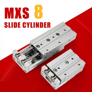 MSX8 lineārie slaidu rokasgrāmata stienis cilindru MXS8-10 MXS8-20 MXS8-30 MXS8-40 SMC Veids dual stienis Dzelzceļa pneimatiskā cilindra pārsegu
