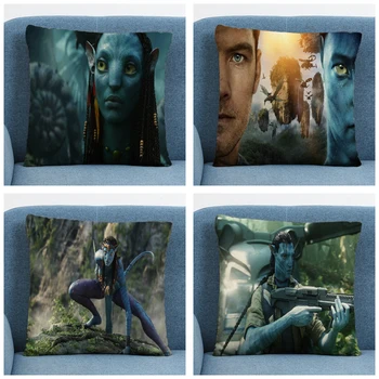 Avatar Movie Cilvēki, tapetes Veļa Spilvens Segums spilvendrānā Mājas Dīvāns Auto Dekori Spilvendrāna Avatar Movie Cilvēki 45X45CM