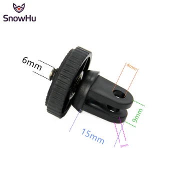 SnowHu Mini Tripod Mount adaptera/adapteri skrūve Gopro Hero 10 9 8 7 6 5 4 SJcam Par Yi 4K Kameru piederumi GP60B