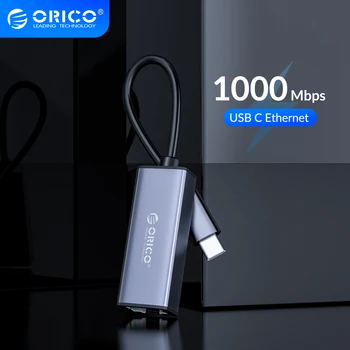 ORICO Lan Tīkla Karte USB3.0 Ethernet Pielāgot C Tipa lai RJ45 gigabit Ārējās tīkla kartes MAC, Windows 10 GAB Xiaomi