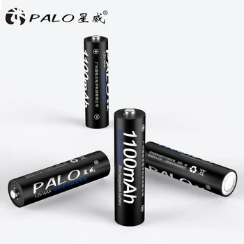 PALO 8pcs AAA uzlādējamās baterijas aaa batteria Ni-MH 1,2 V baterijas LCD displejs lādētājs aa, aaa Ni-NH Ni-CD akumulators