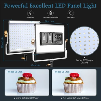 SH 20W LED Video Gaisma Fotogrāfija Regulējamas, plakanajiem Aizpildīt Lampas 3200-5600K Par Tiešraidi Foto Studija Gaismas Panelis