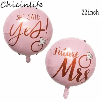 Chicinlife 1gb 22inch Viņa Teica, ka Jā, Folija gaisa Balons Bachelorette Puse Līgavas Dušas Kāzu Iesaistīšanās Nākotnē Kundze Balonu Piegādes
