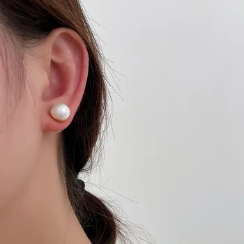 Korejas Retro franču Dizains Nav Sadursta Earings Sievietēm Pērle Auss Klipsis Auskari Ir 2021. Tendence Rotaslietas