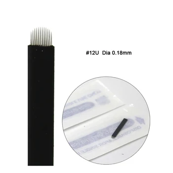 100gab 0.18 mm Plānas Asmeņi Nano Microblading Pildspalvu Adatas Pastāvīgu Aplauzums Tetovējums Adatas, Uzacu Asmens Microblade 3D Izšūšana