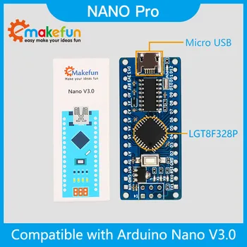 Emakefun Nano Pro Saderīgs ar Arduino Nano V3.0 Integrēt CH340 Micro USB LGT8F328P Nano Valde Atbalsta DIY Režīmā Ar Lodziņu