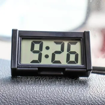 Mini Digitālo Lcd Pulkstenis Skatīties & Taustiņš Akumulators Piemērots Auto Auto Datumu, Laiku Pulksteņi Interjera Dekorēšana Aksesuāri Modinātājs
