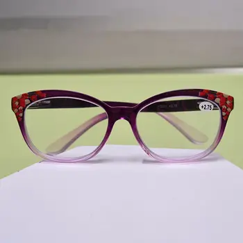 Retro Ziedu Cat Eye Lasīšanas Brilles Sievietēm Brilles Presbyopic Pret Nogurumu Lasījumā-glasse Hyperopia Sieviešu Brilles