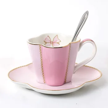 YeFine Porcelāna Pēcpusdienā Melnās Tējas Tase Un Apakštase Uzstādīt Drinkware Kafijas Krūze Keramikas