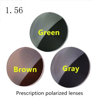 Augstas kvalitātes 1.56 indekss recepšu saulesbrilles polarizētās lēcas Zaļš Pelēks Brūns Dzeltens 4 clolors Pieejams