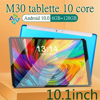 Tablete android M30 Pro tablette 10.1 collu 6GB+128GB tablette Android 10.0 TABLETE 4G 6000mAh 10 core android tablet pc