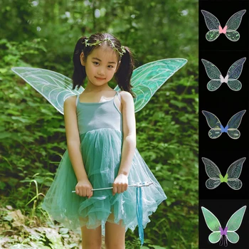 Princese Pasaku Elf Eņģeļa Spārnus Sievietēm, Meitenēm Halloween Puse Cosplay Kostīmi Tauriņa Spārni Skatuves Sniegumu Fotogrāfija