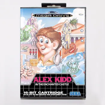 Alex Kidd jo Enchanted Pils Spēle Kasetne 16 bitu MD Spēles Karti Ar Mazumtirdzniecības Kastē Sega Mega Drive Genesis