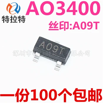100Pcs/Daudz Jaunu Ao3400 A09t MOS Lauka Efekta Tranzistoru SOT23