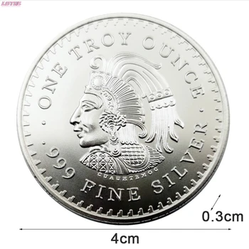Meksikas Monētu par Vienu Trojas Unci 999 Smalkas Sudraba Kopija, Amerikā, Medaļa, Piemiņas Nozīmīti, kas Nav valūta
