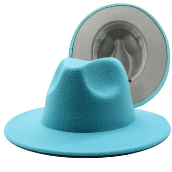 Balts dabas fedora cepuri jaunu krāsu top hat unisex cepure džeza jauno Panama baznīcas cepuri 2022 jaunāko profesionālo krāsu vairumtirdzniecība